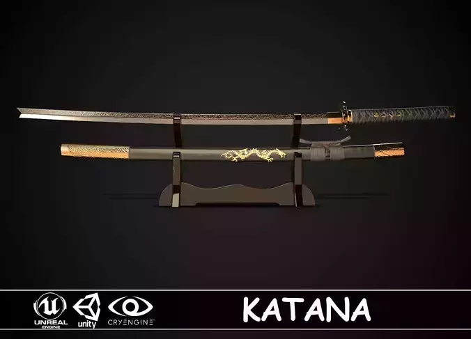 Katana 05 Low-poly 3D model