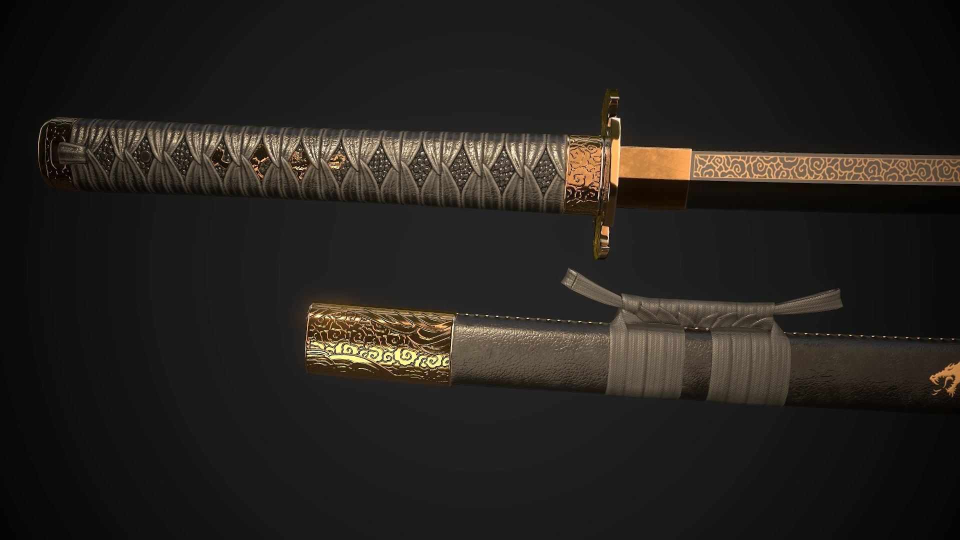 Katana 05 Low-poly 3D model_5