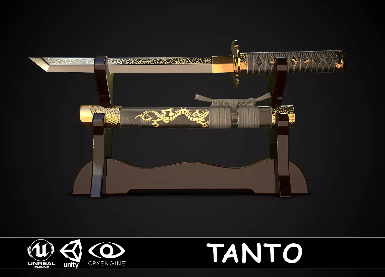 Tanto 05 Low-poly 3D model_0