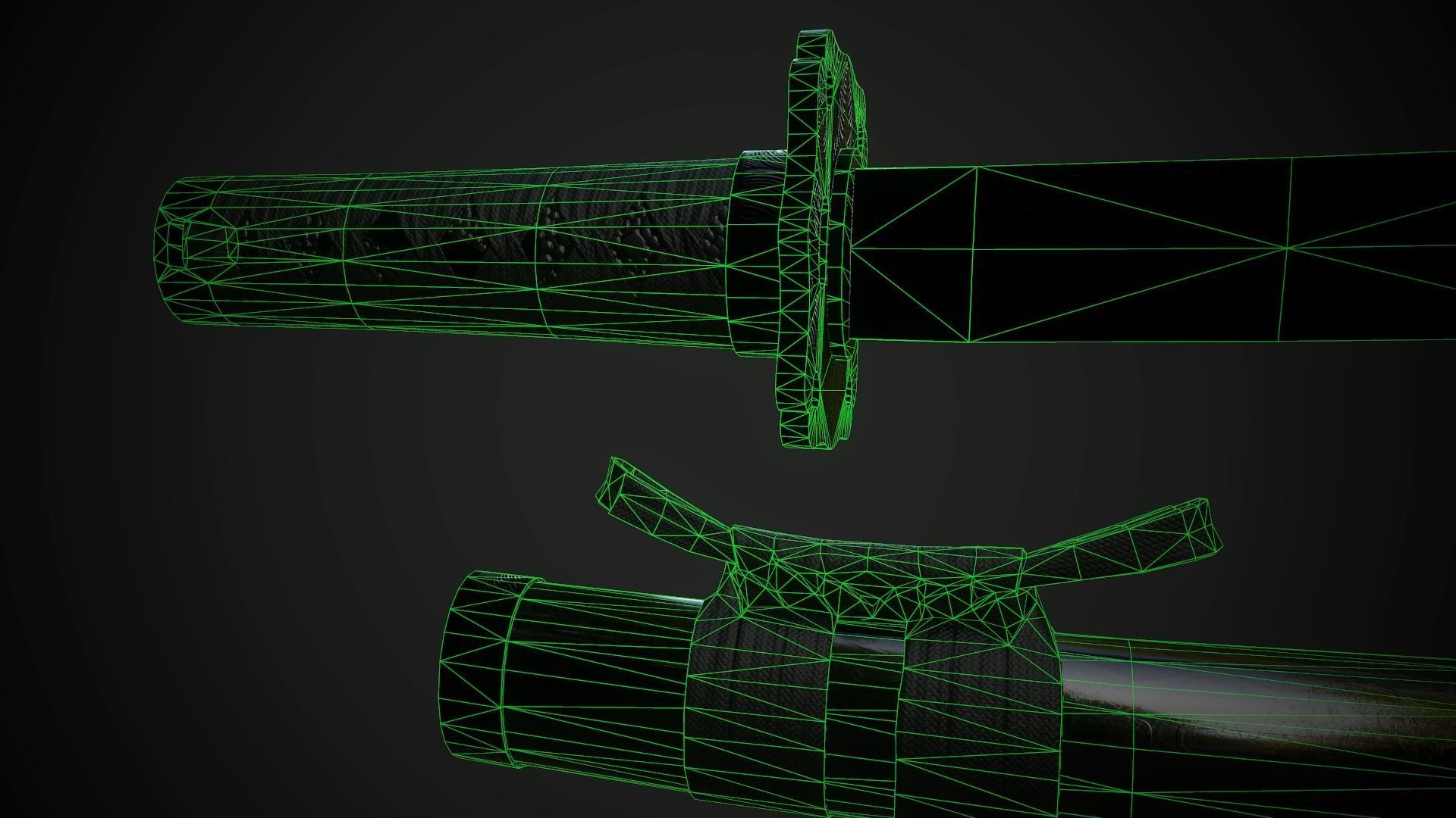 Set of japanese swords 02 3D Model Collection_21