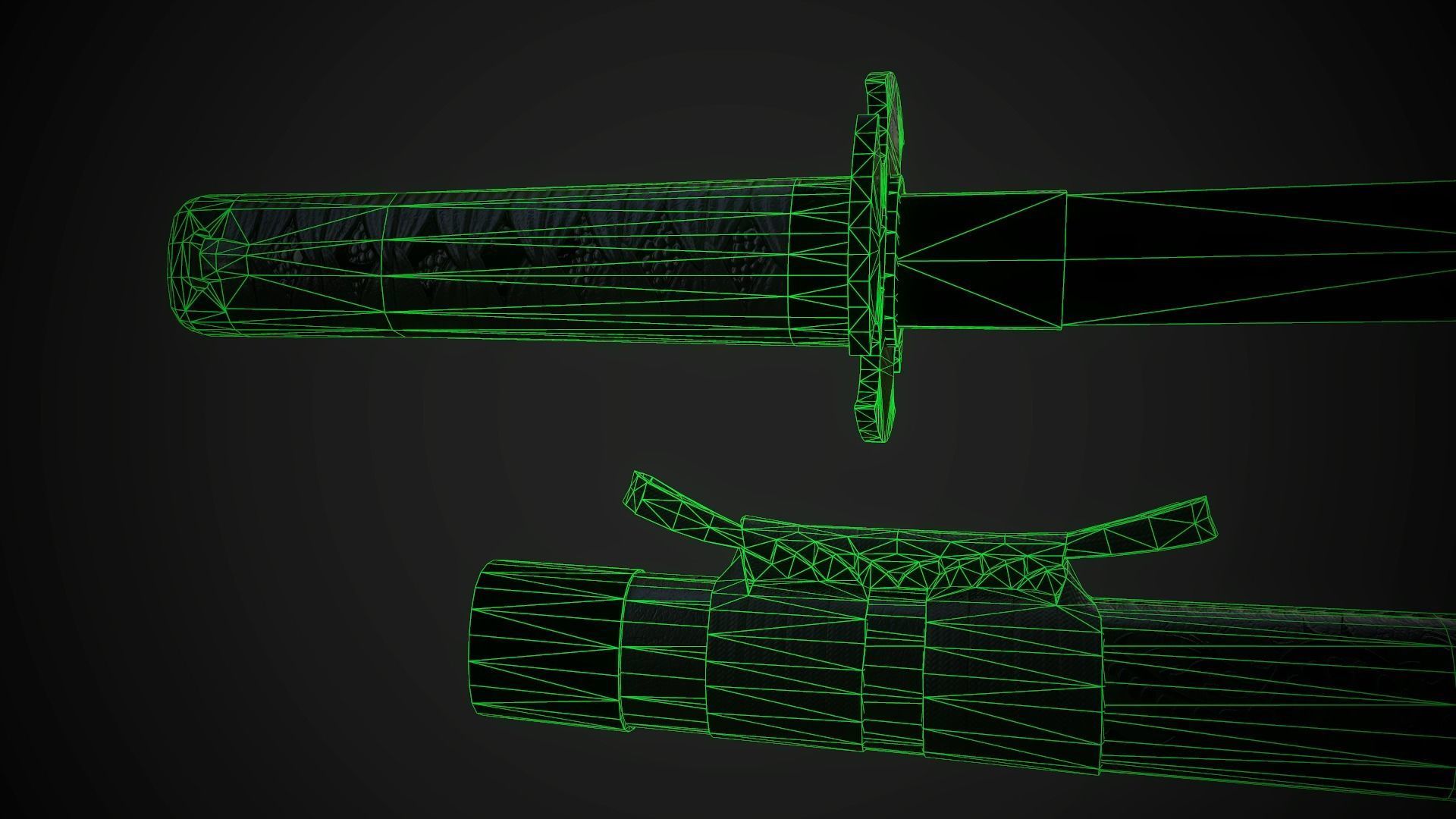 Set of japanese swords 05 3D Model Collection_18