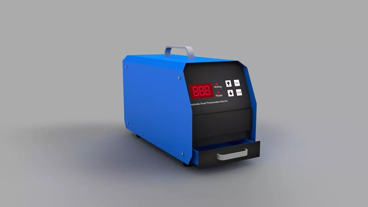 Automatic Photosensitive Flash Stamp Machine Free low-poly 3D model