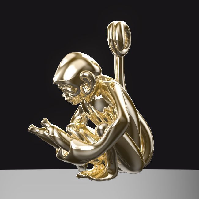 3D-Monkeys 161 3D print model_2