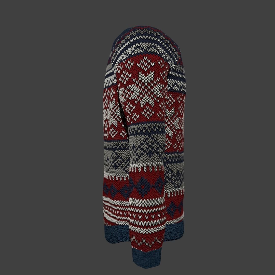 sweater Low-poly 3D model_3