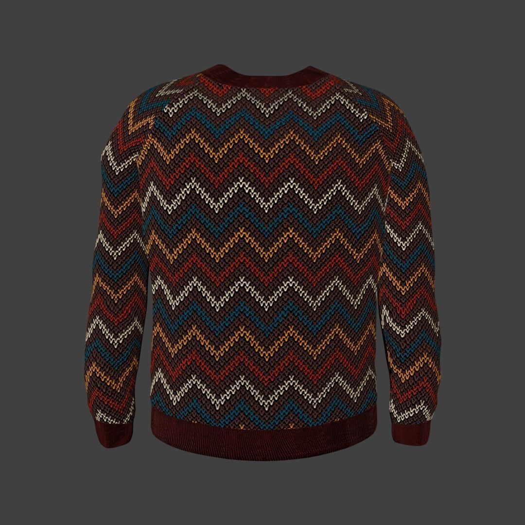 sweater Low-poly 3D model_7