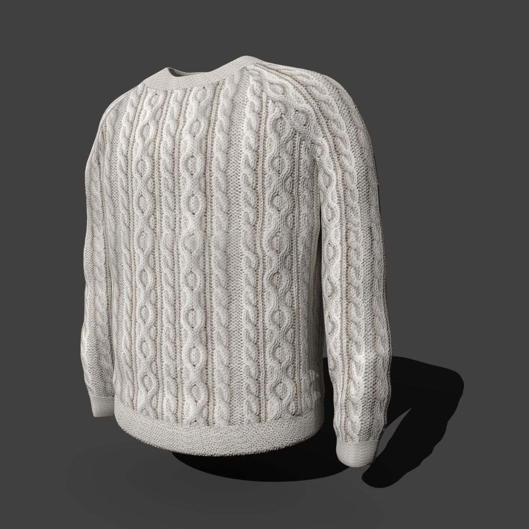 sweater Low-poly 3D model_11