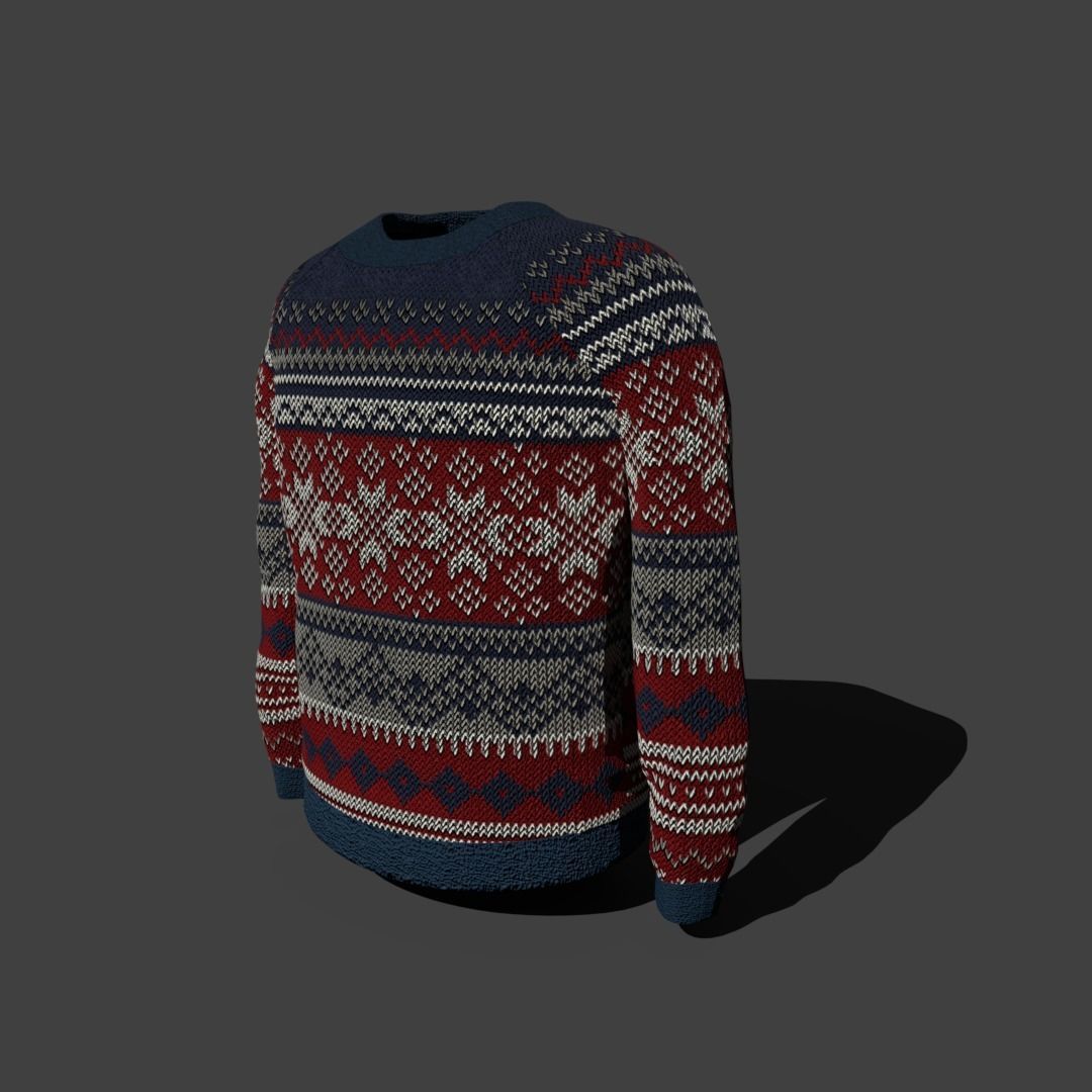 sweater Low-poly 3D model_1