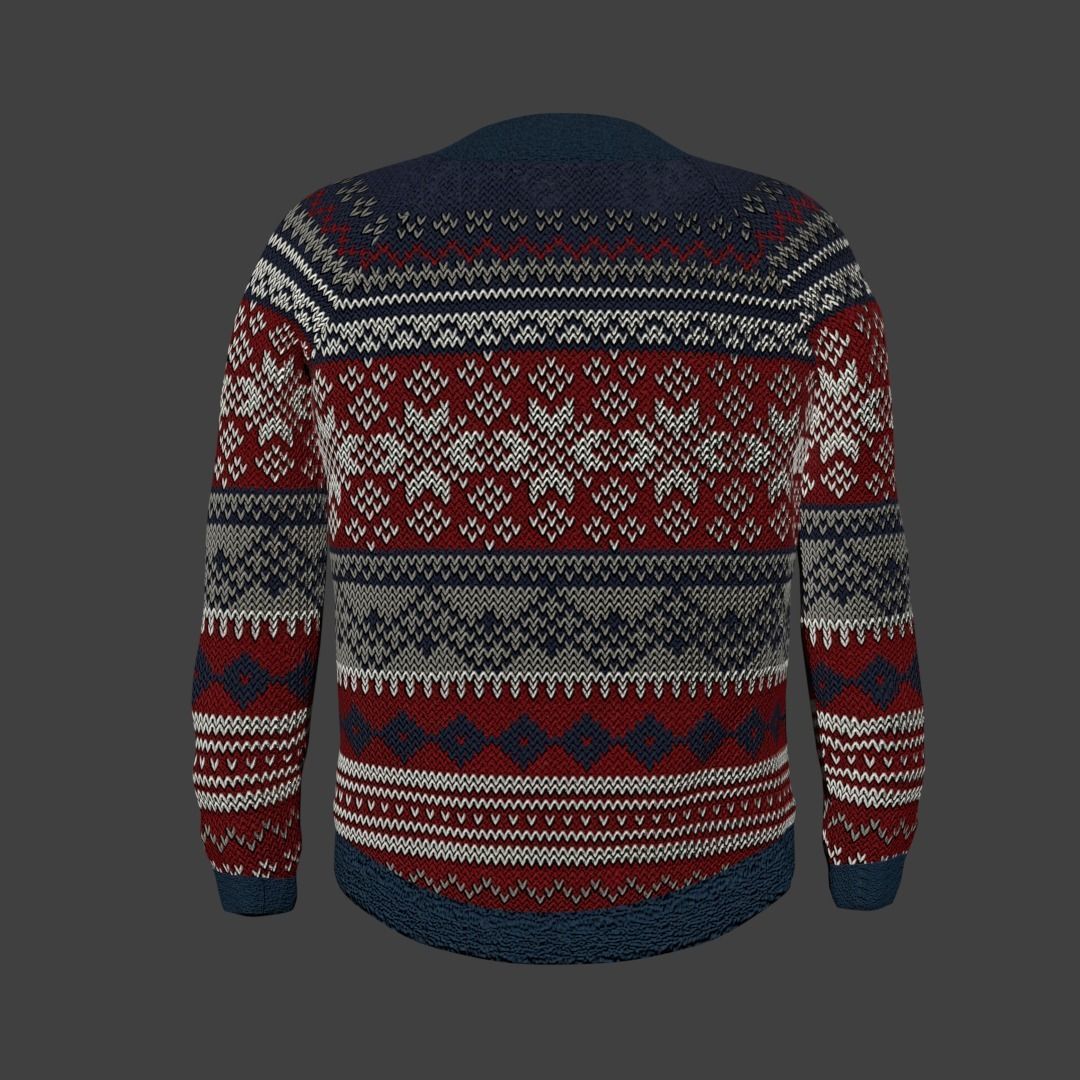 sweater Low-poly 3D model_4