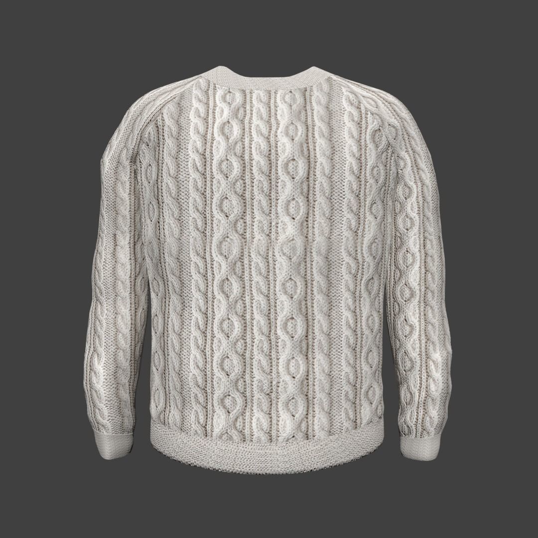 sweater Low-poly 3D model_12