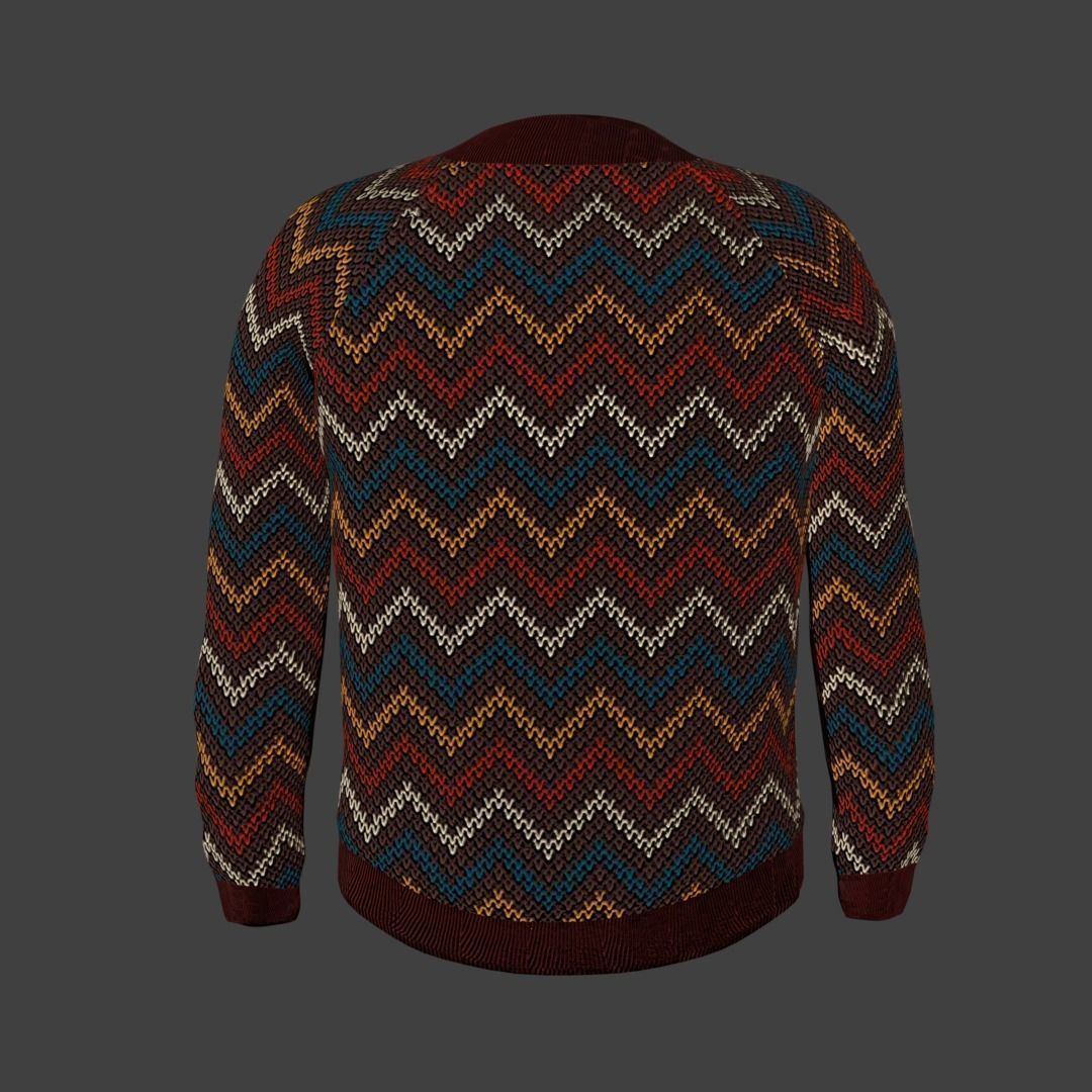 sweater Low-poly 3D model_9