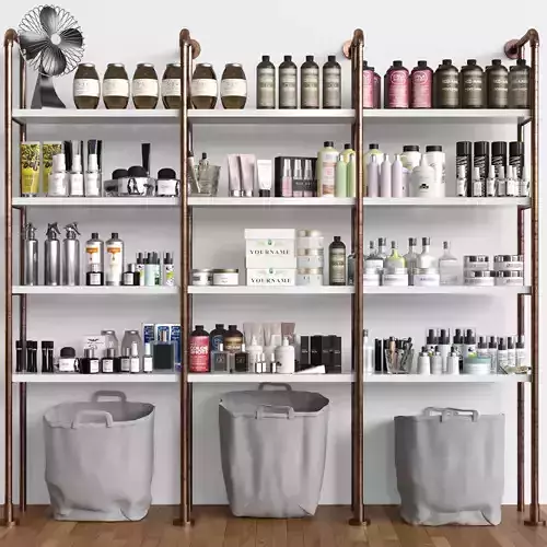 Cosmetic set on the shelves Beauty Salon