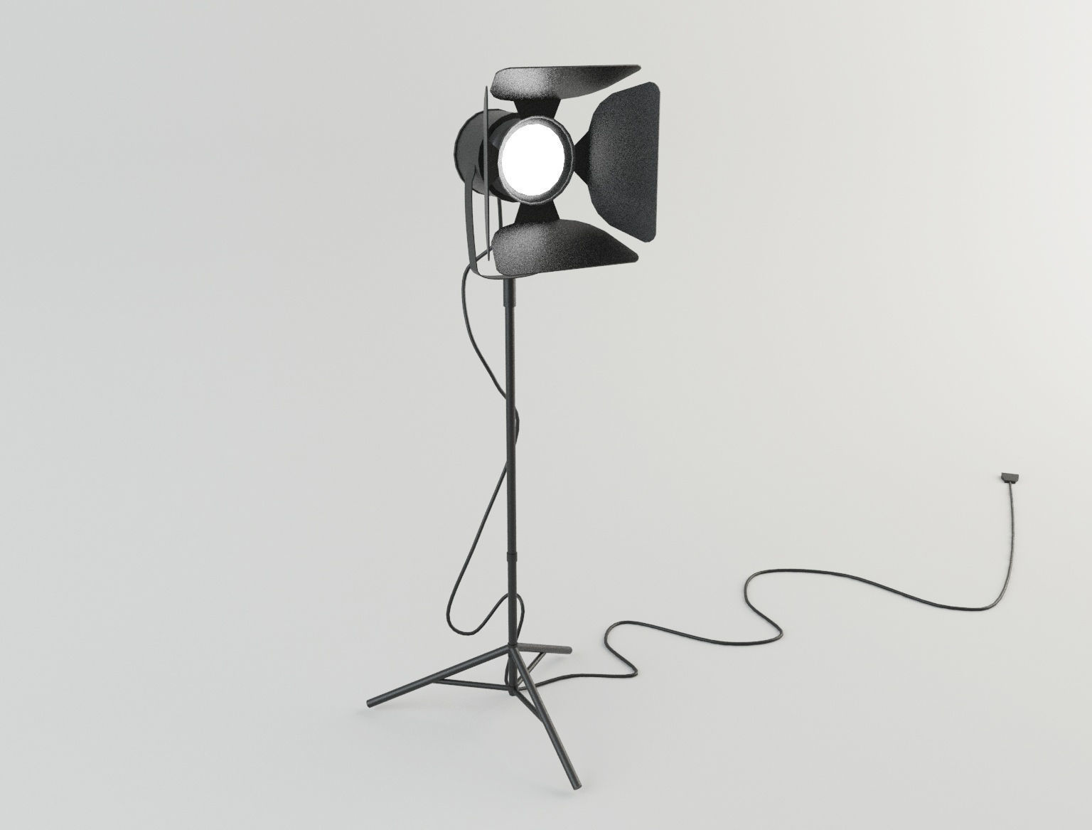 Focus Lamp 1 Lowpoly Low-poly 3D model_4