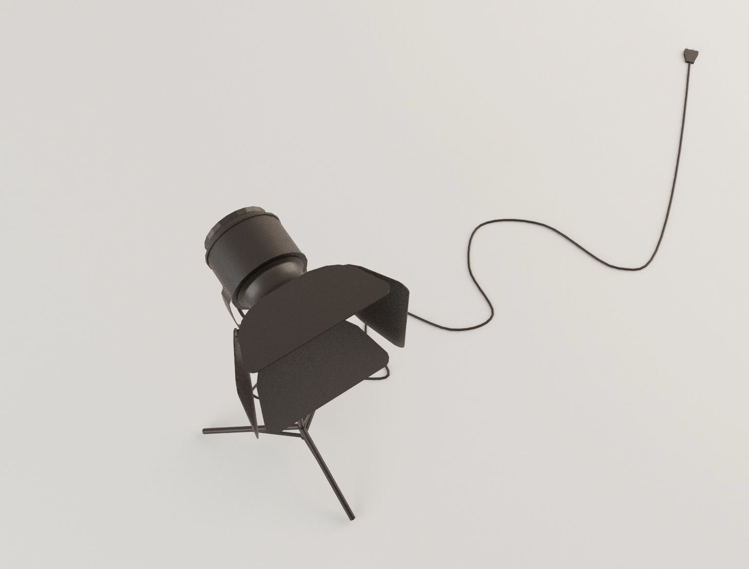 Focus Lamp 1 Lowpoly Low-poly 3D model_2