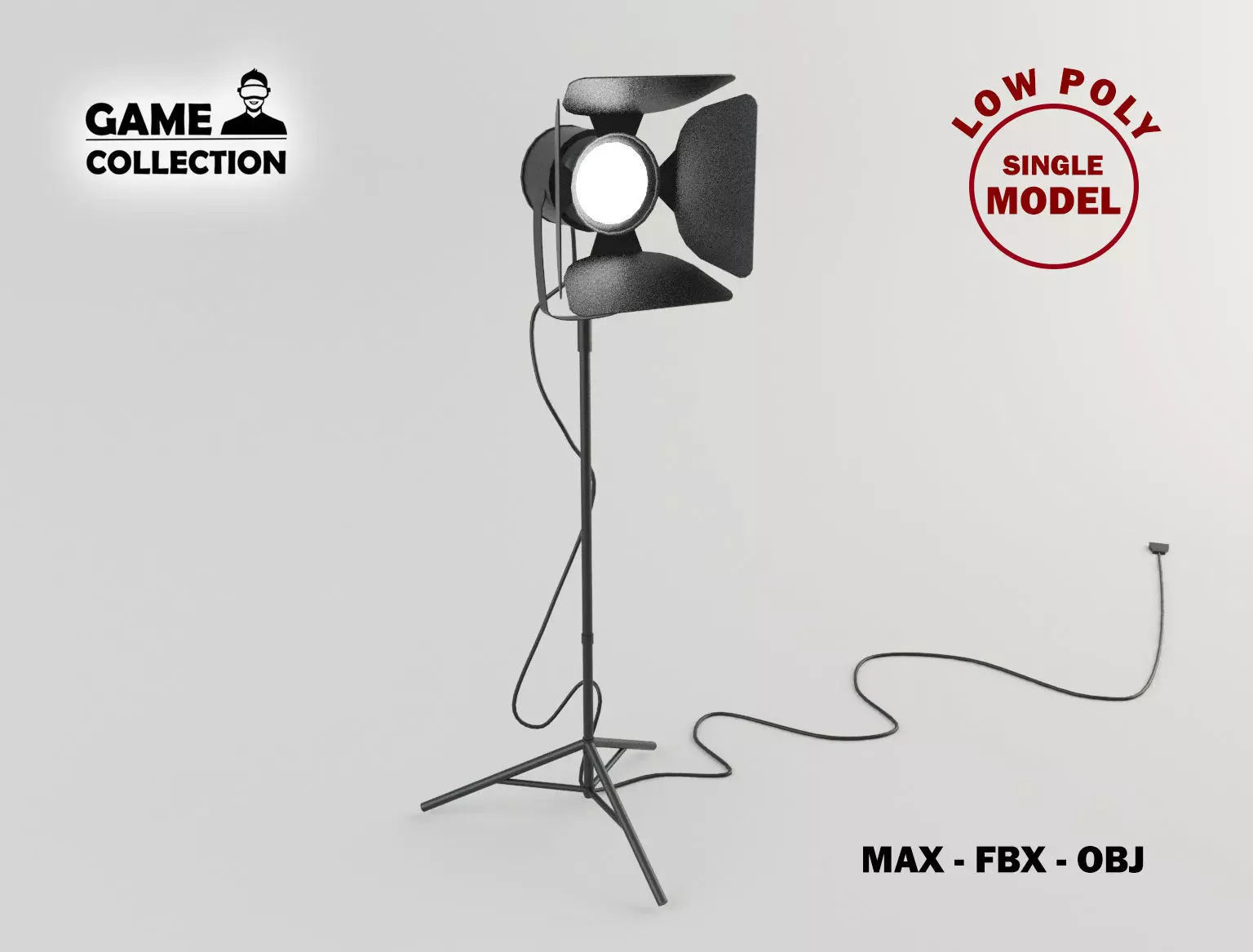 Focus Lamp 1 Lowpoly Low-poly 3D model_0