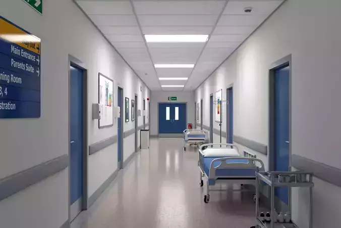 Hospital Hall V2 3D model