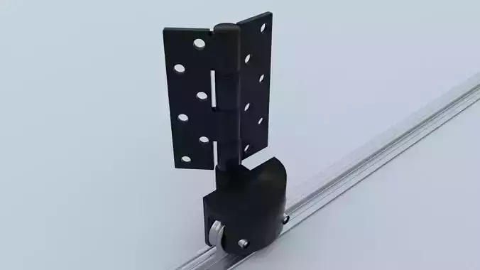 Bottom Roller hinge and track 3D model