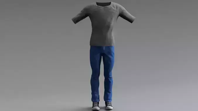 Clothing Set mannequin wearing jeans and shirt