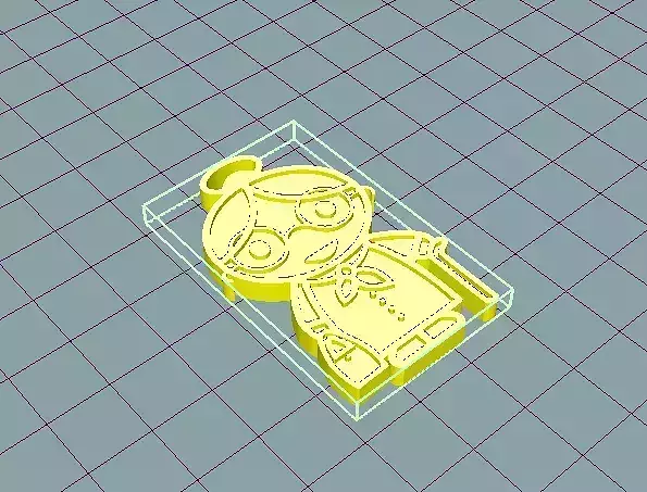 Grandmother cartoon character in box