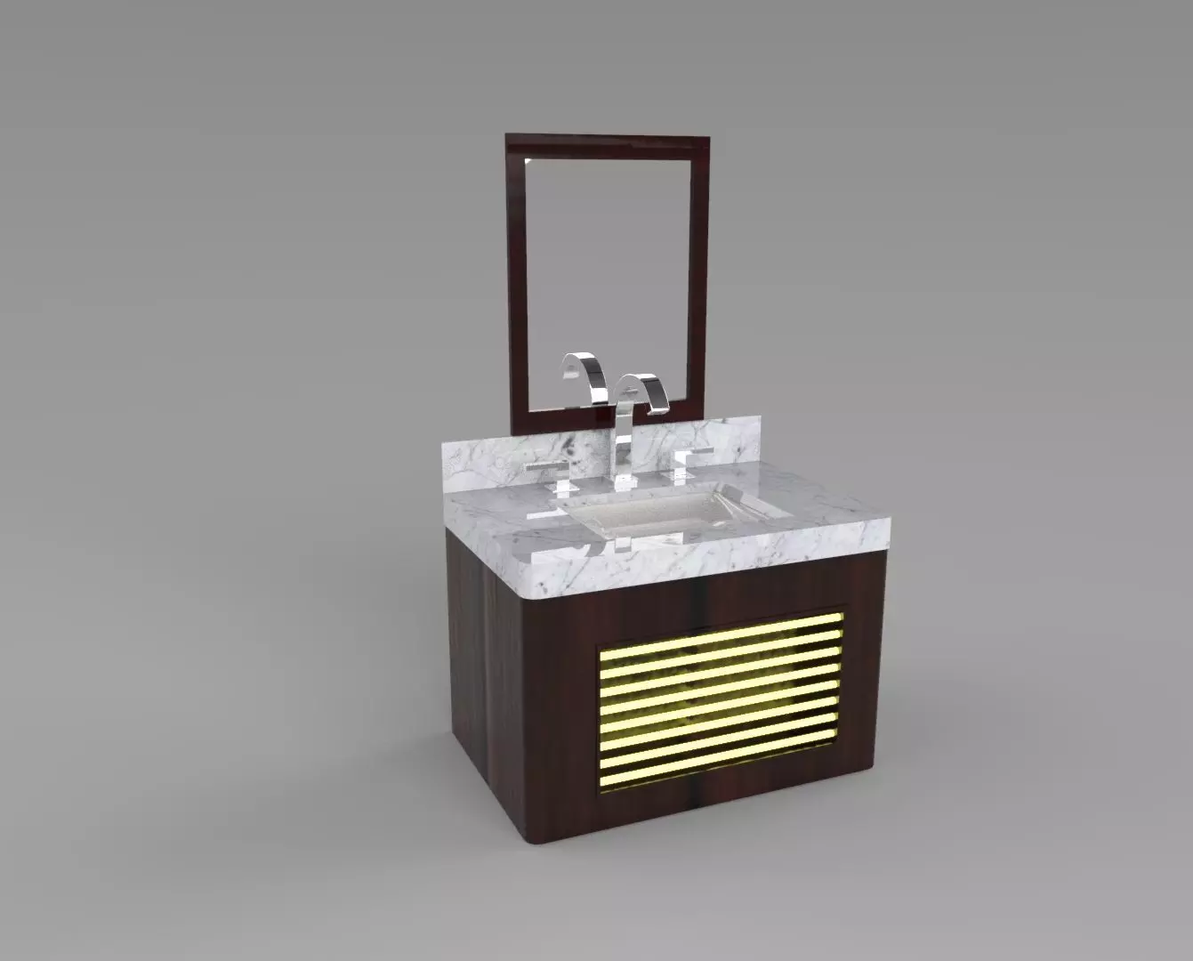 Modern Bathroom Sink 3D model_0