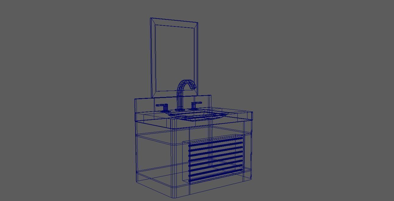 Modern Bathroom Sink 3D model_6