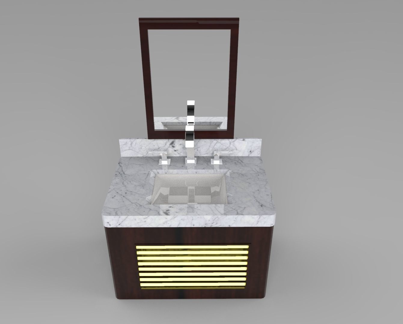 Modern Bathroom Sink 3D model_1