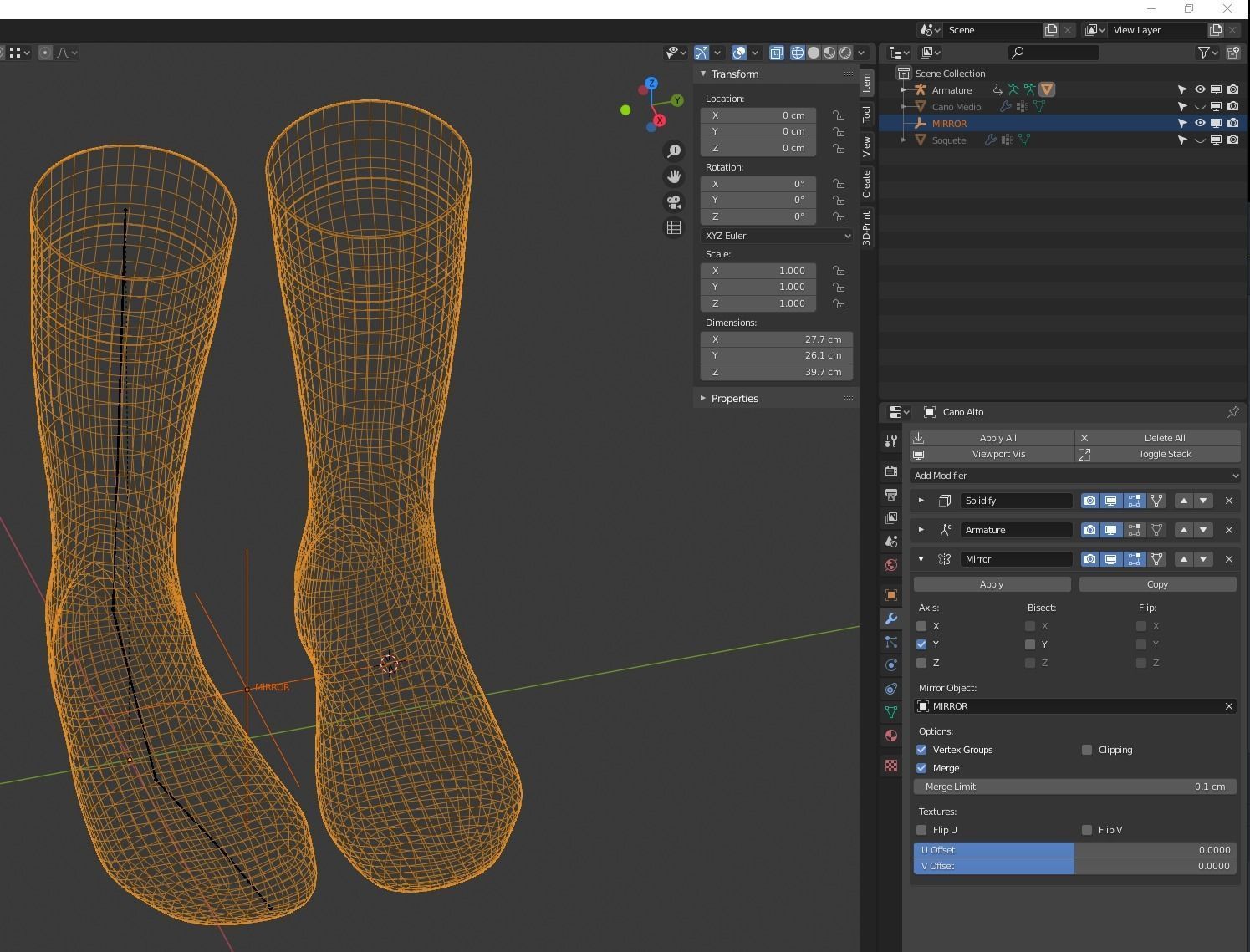 Full Mockup for socks Low-poly 3D model_15