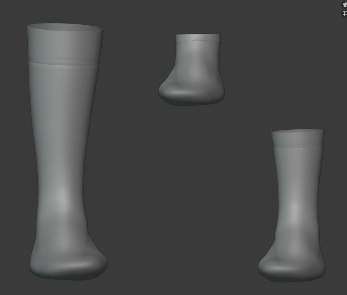 Full Mockup for socks Low-poly 3D model_6