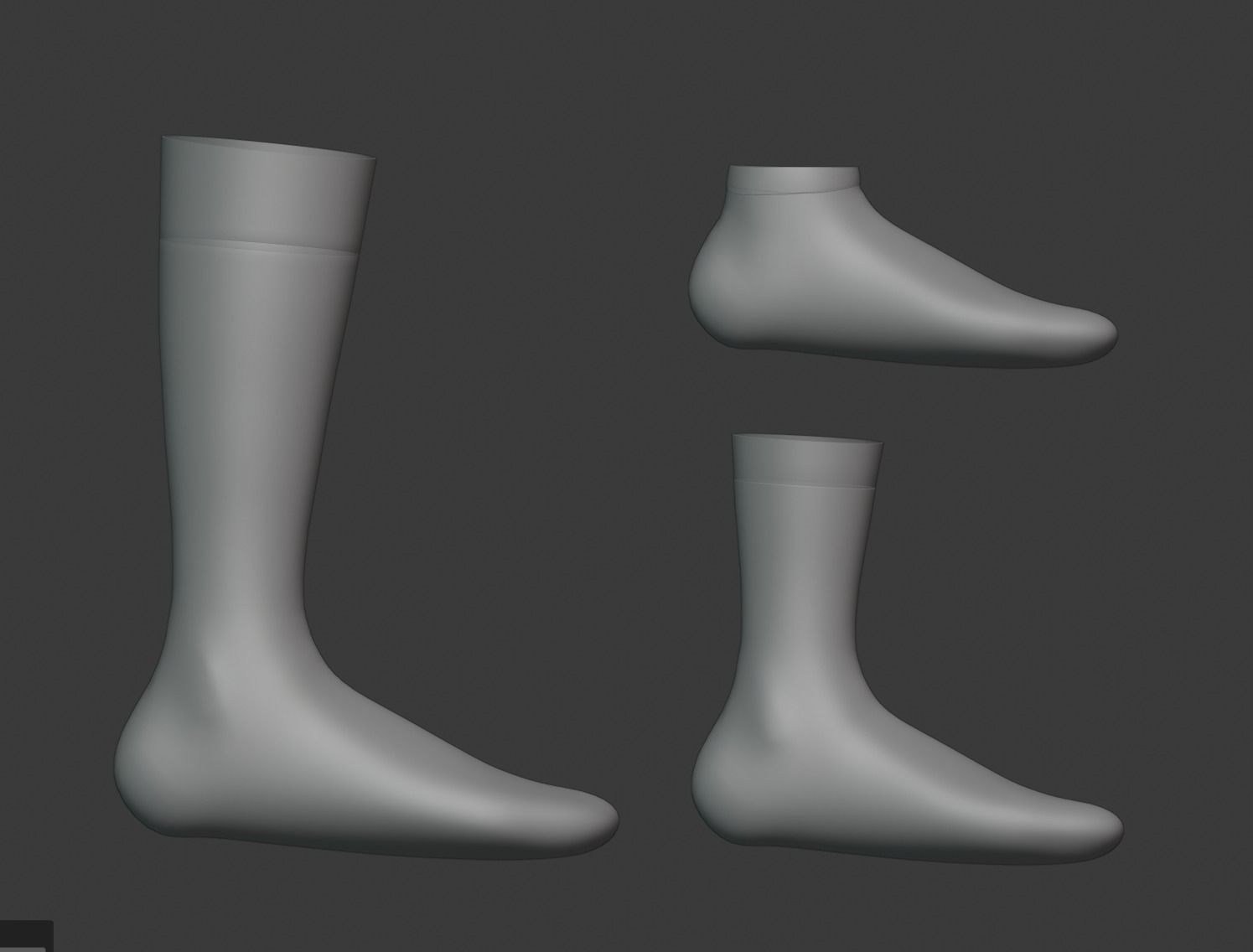 Full Mockup for socks Low-poly 3D model_11