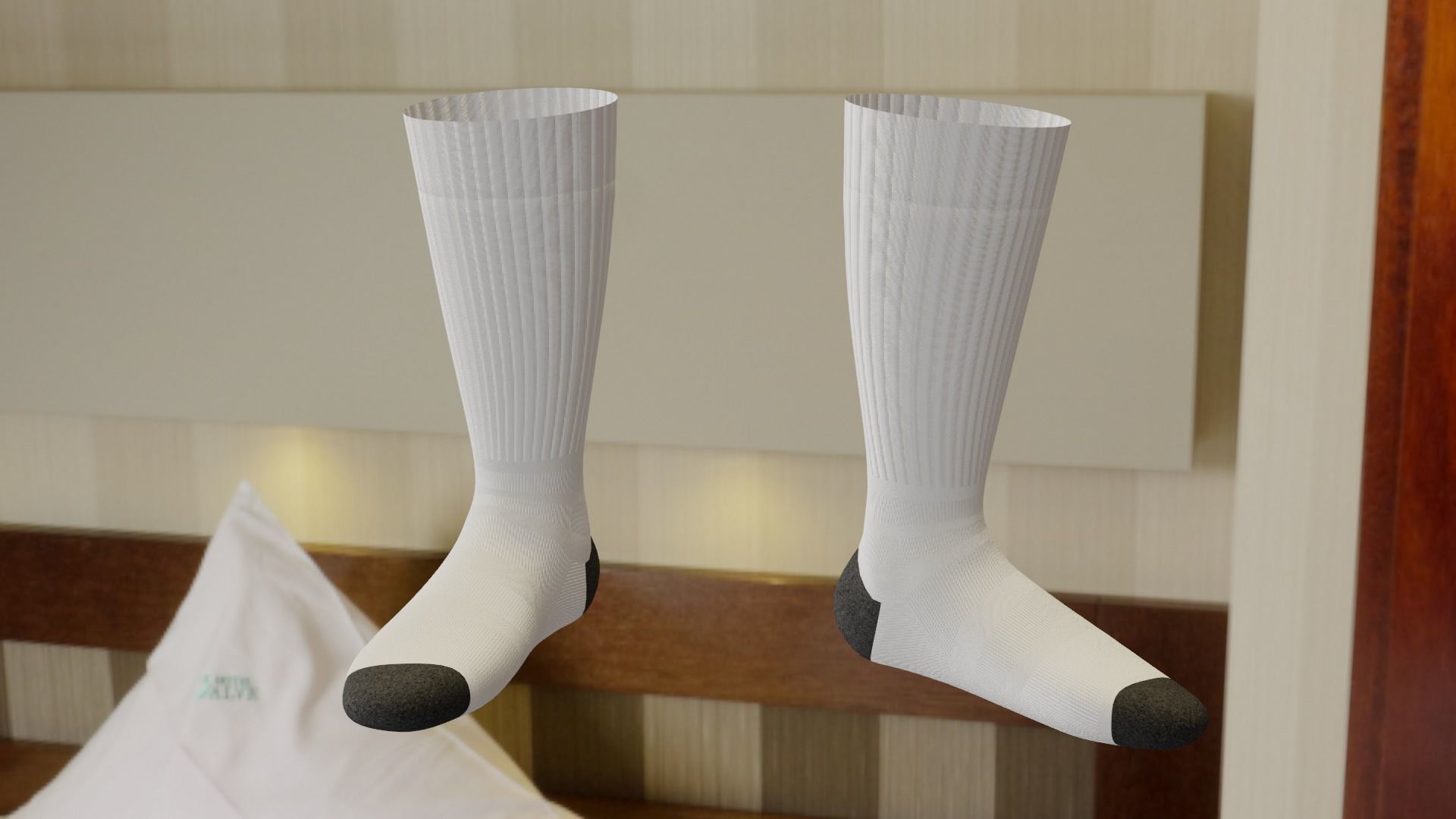 Full Mockup for socks Low-poly 3D model_5