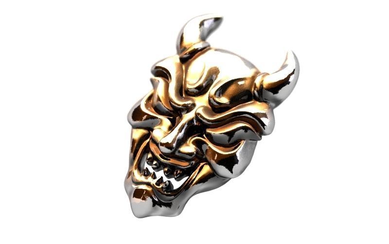 Oni Mask 3D print model_4