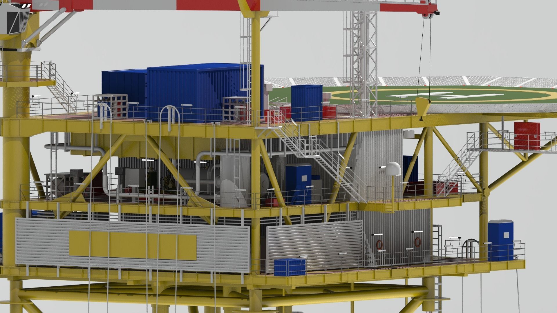 minimum facility platform 3D model_26