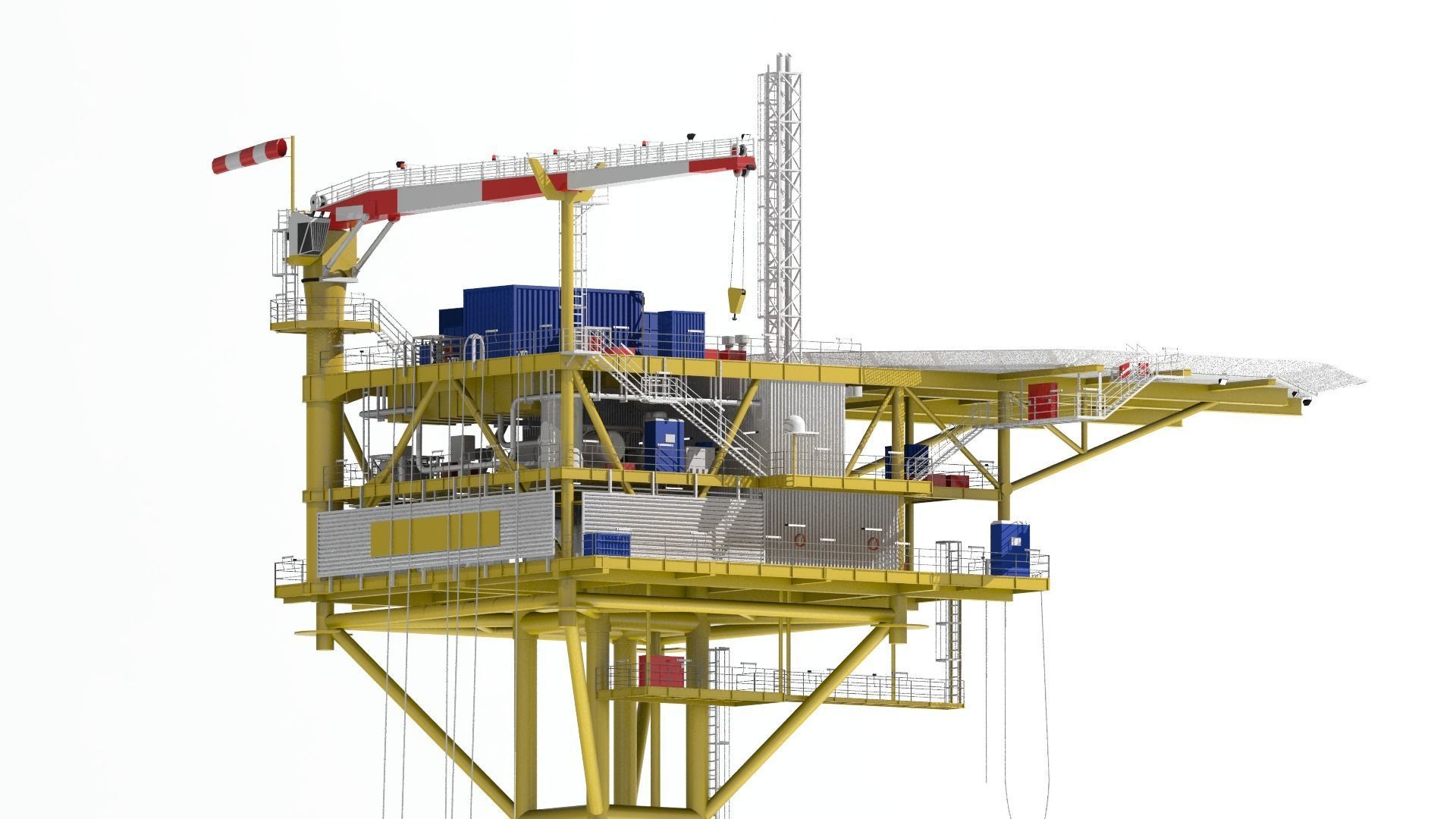 minimum facility platform 3D model_10