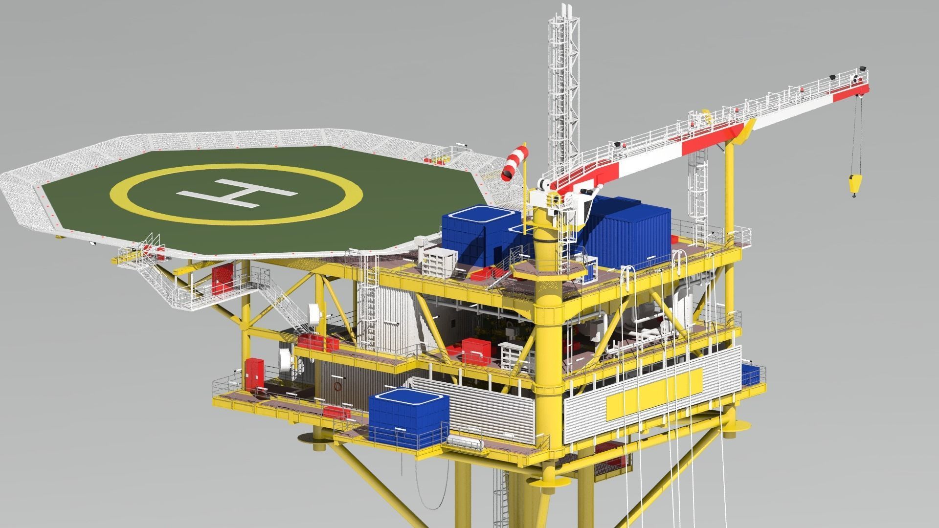 minimum facility platform 3D model_4