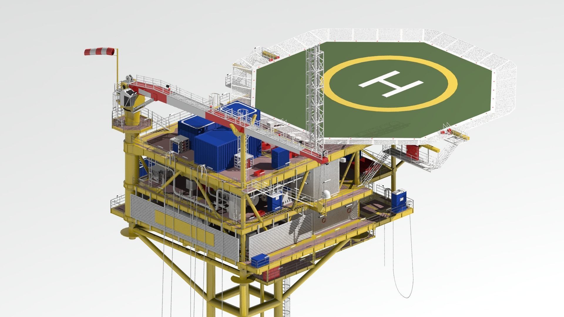 minimum facility platform 3D model_12
