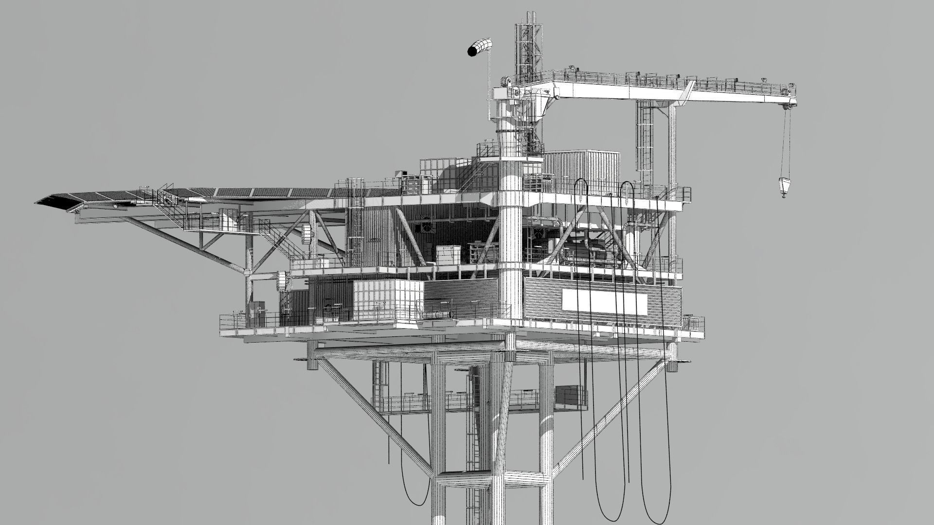 minimum facility platform 3D model_3