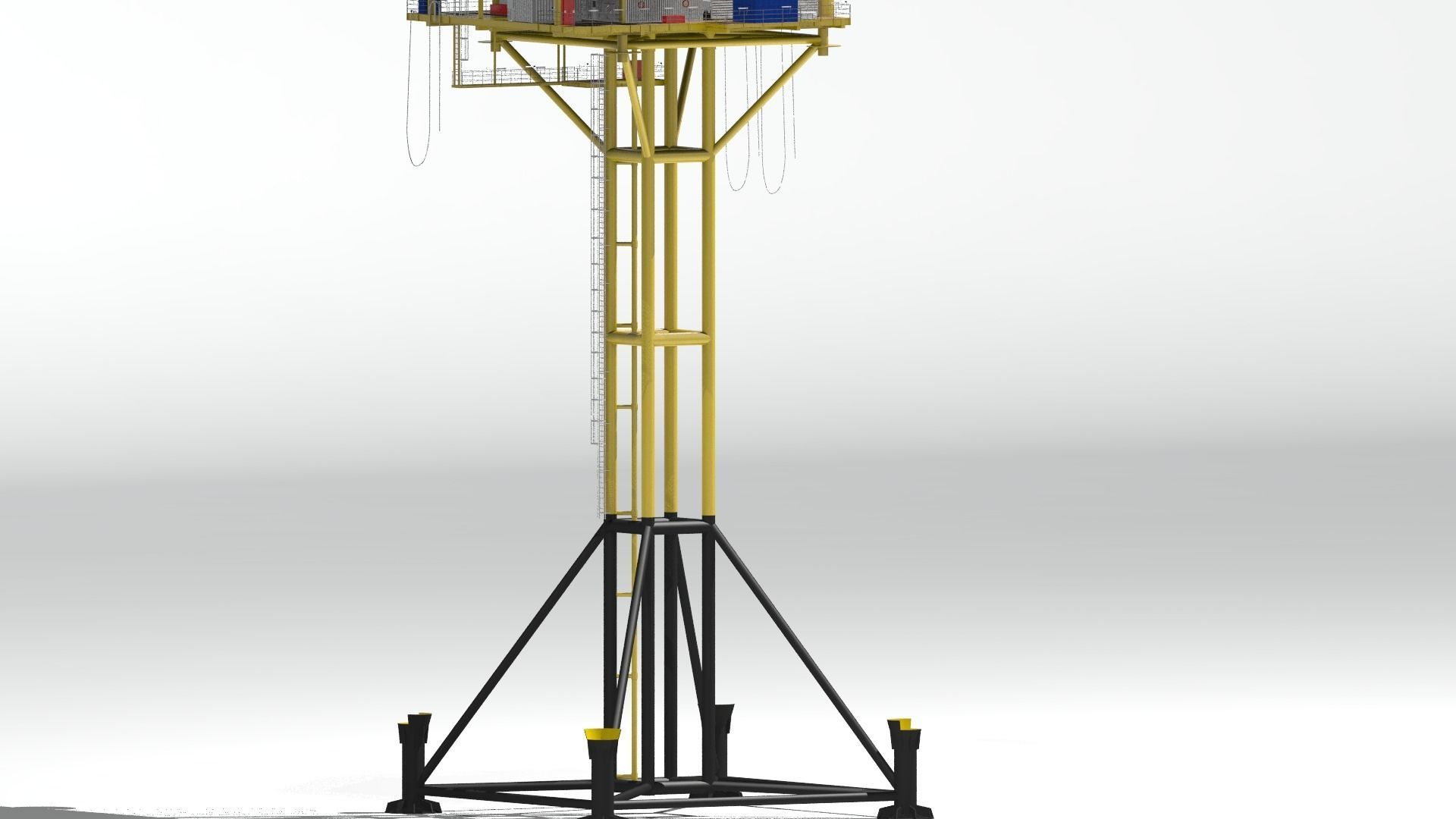 minimum facility platform 3D model_22
