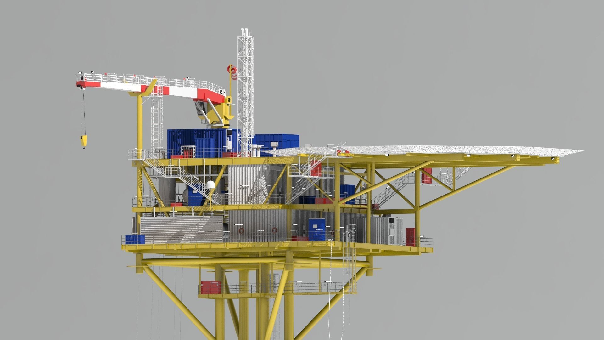 minimum facility platform 3D model_8