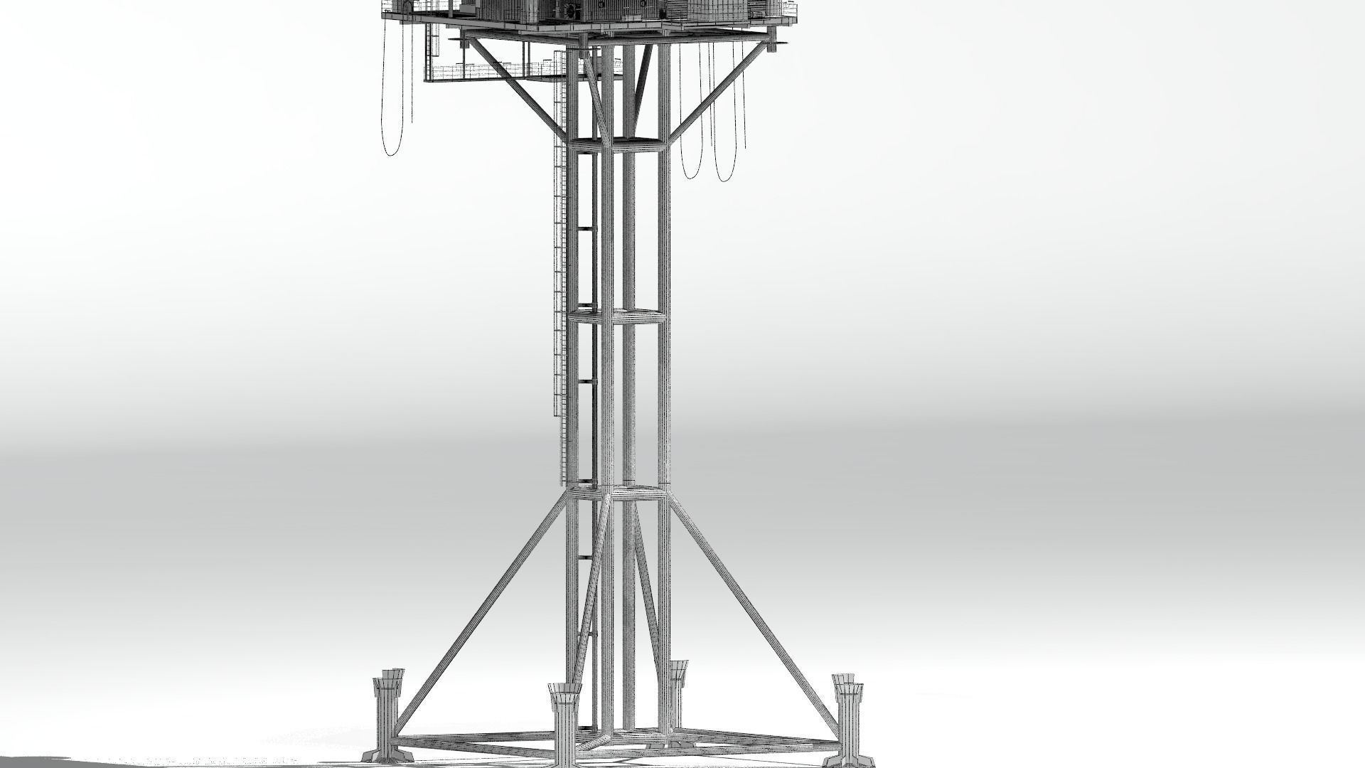 minimum facility platform 3D model_23