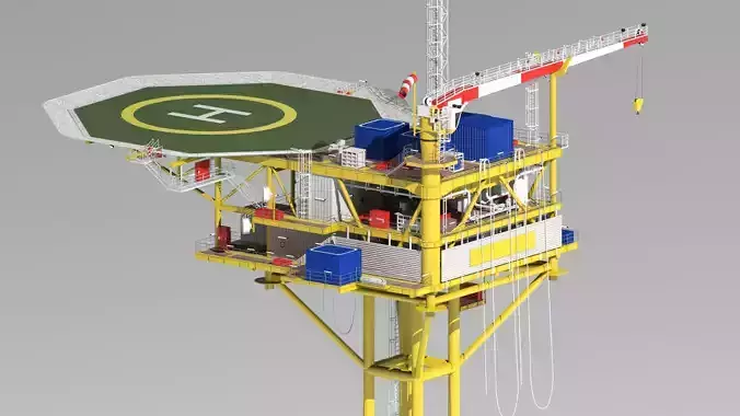 minimum facility platform 3D model