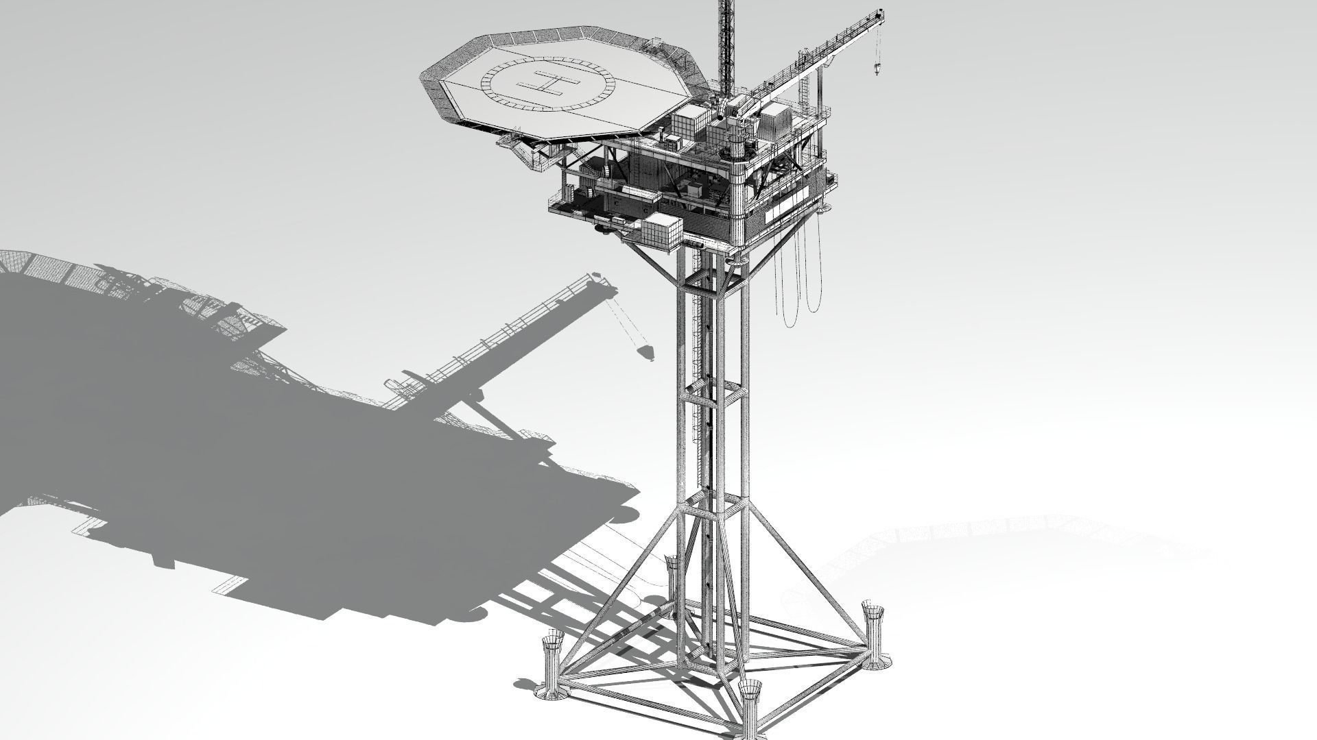 minimum facility platform 3D model_17