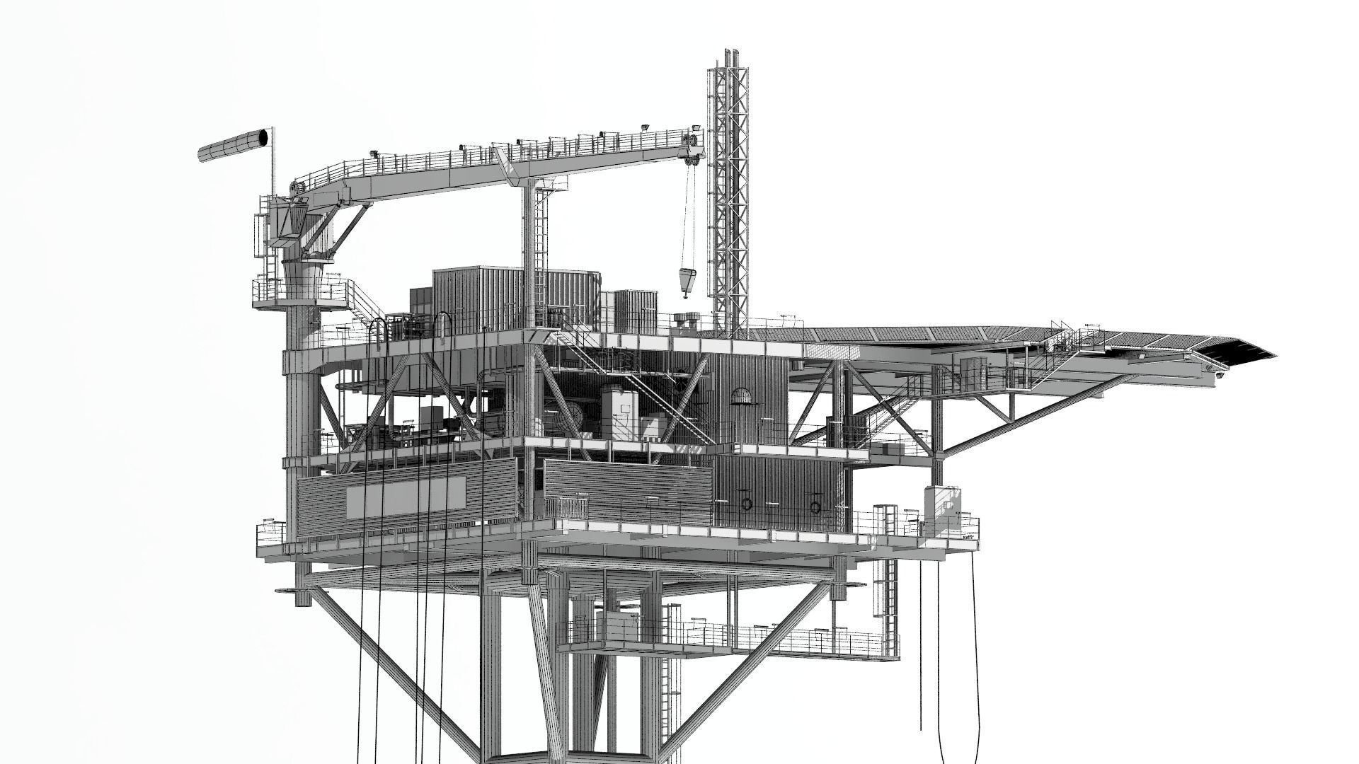 minimum facility platform 3D model_11