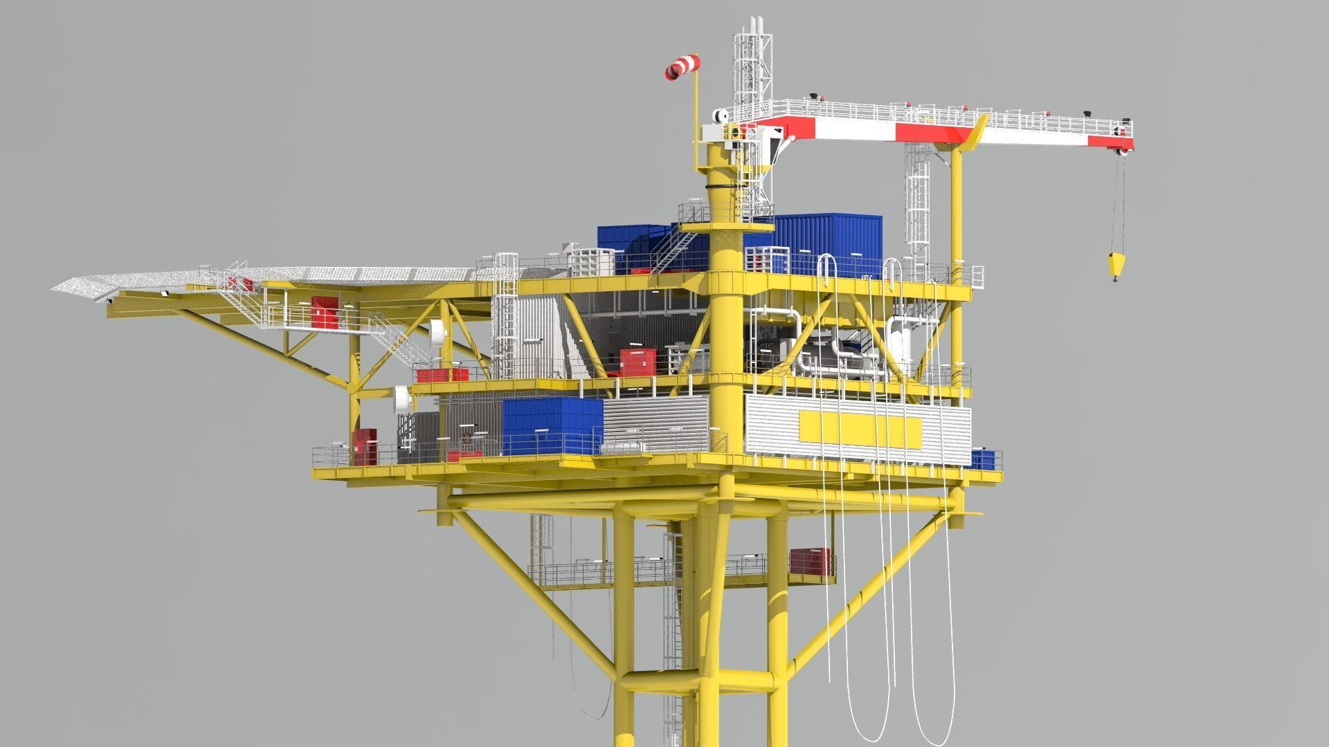 minimum facility platform 3D model_2