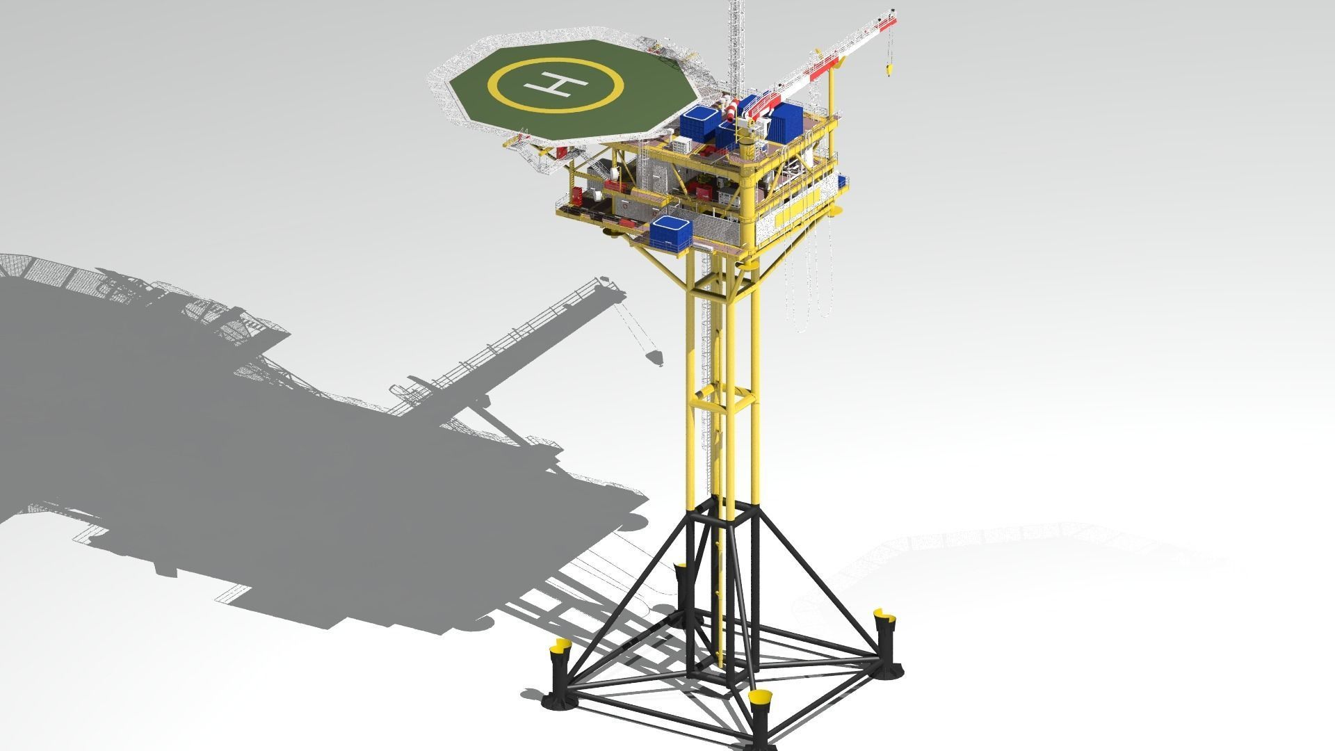 minimum facility platform 3D model_16