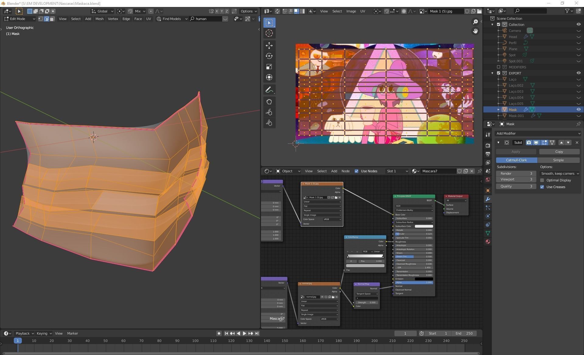 Custom Medical Antiviral Mockup Model Mask - 3D Model - Blender Low-poly 3D model_8