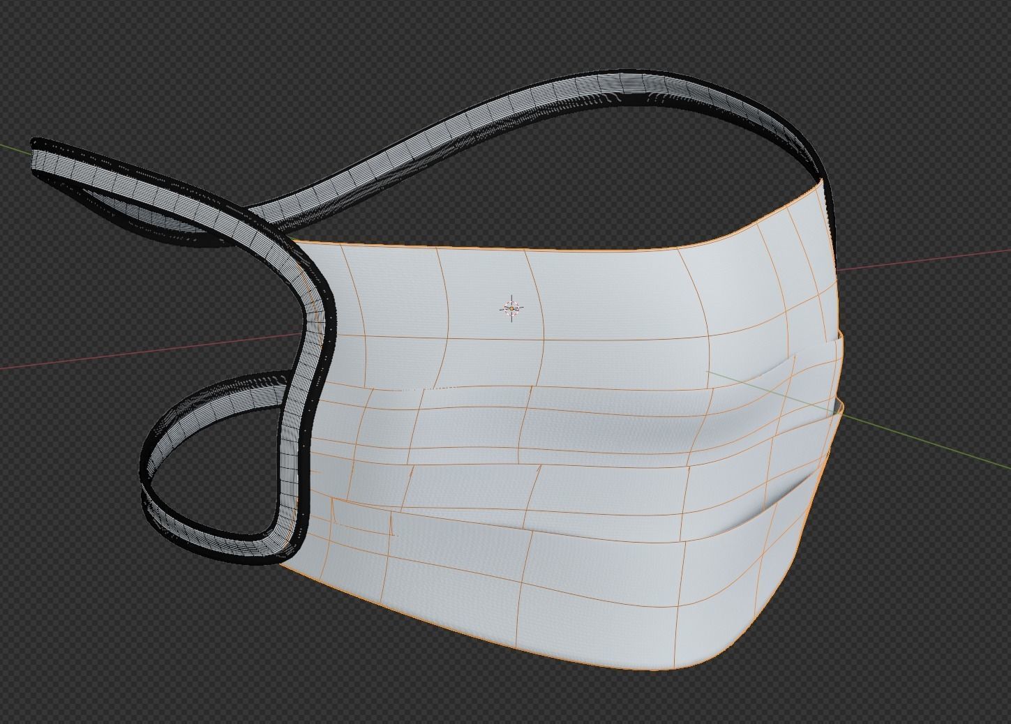 Custom Medical Antiviral Mockup Model Mask - 3D Model - Blender Low-poly 3D model_6