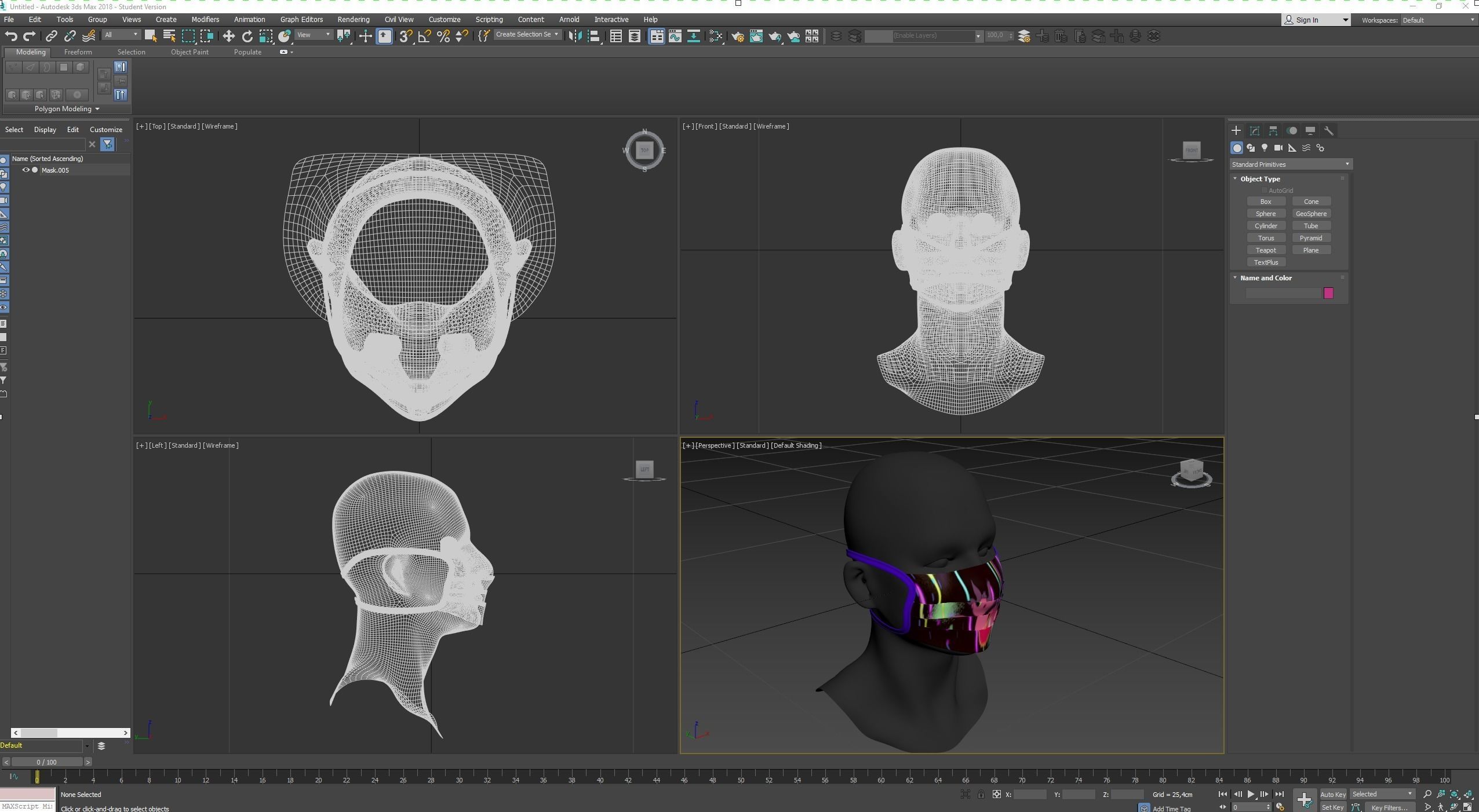 Custom Medical Antiviral Mockup Model Mask - 3D Model - Blender Low-poly 3D model_12