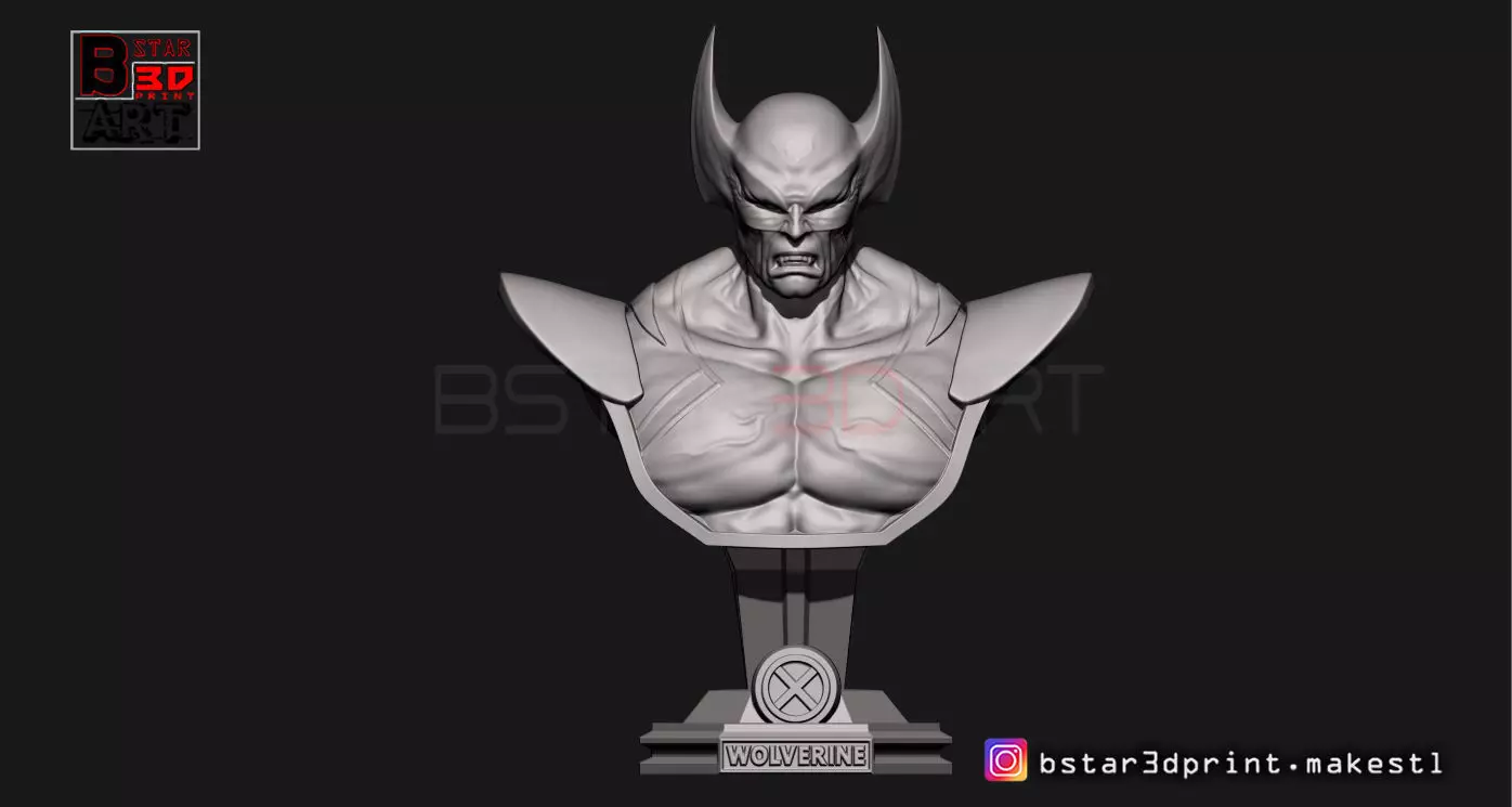 Wolverine Bust - X men  - from Marvel 3D print model_0