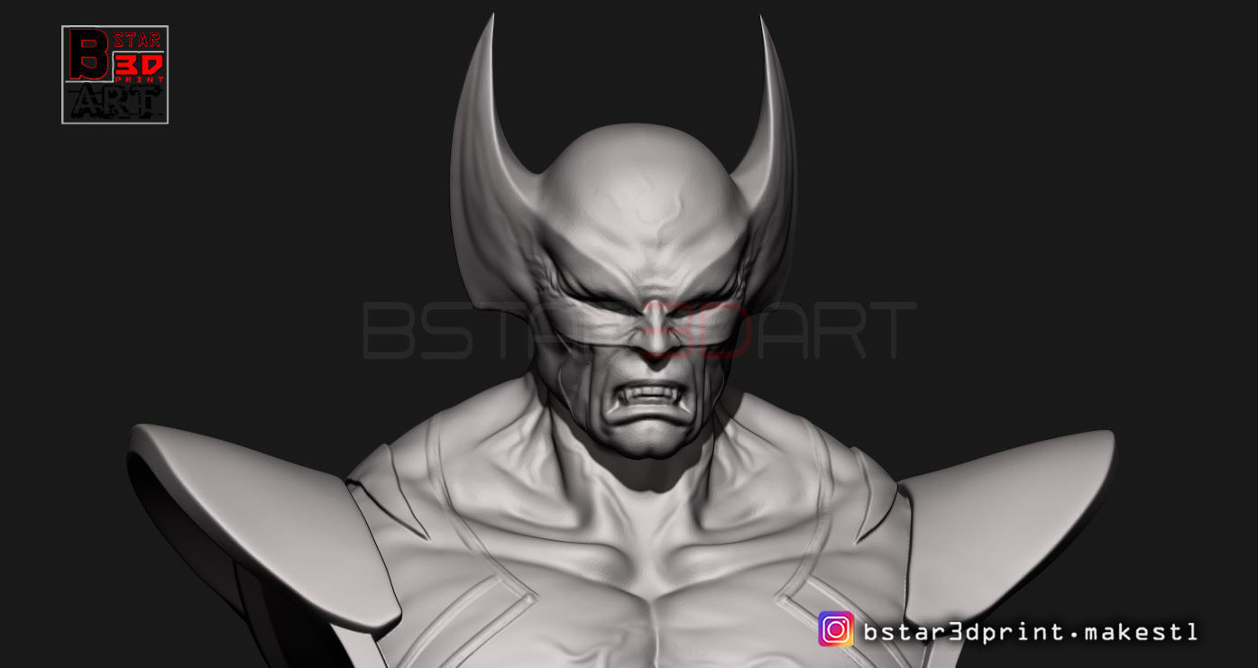 Wolverine Bust - X men  - from Marvel 3D print model_9