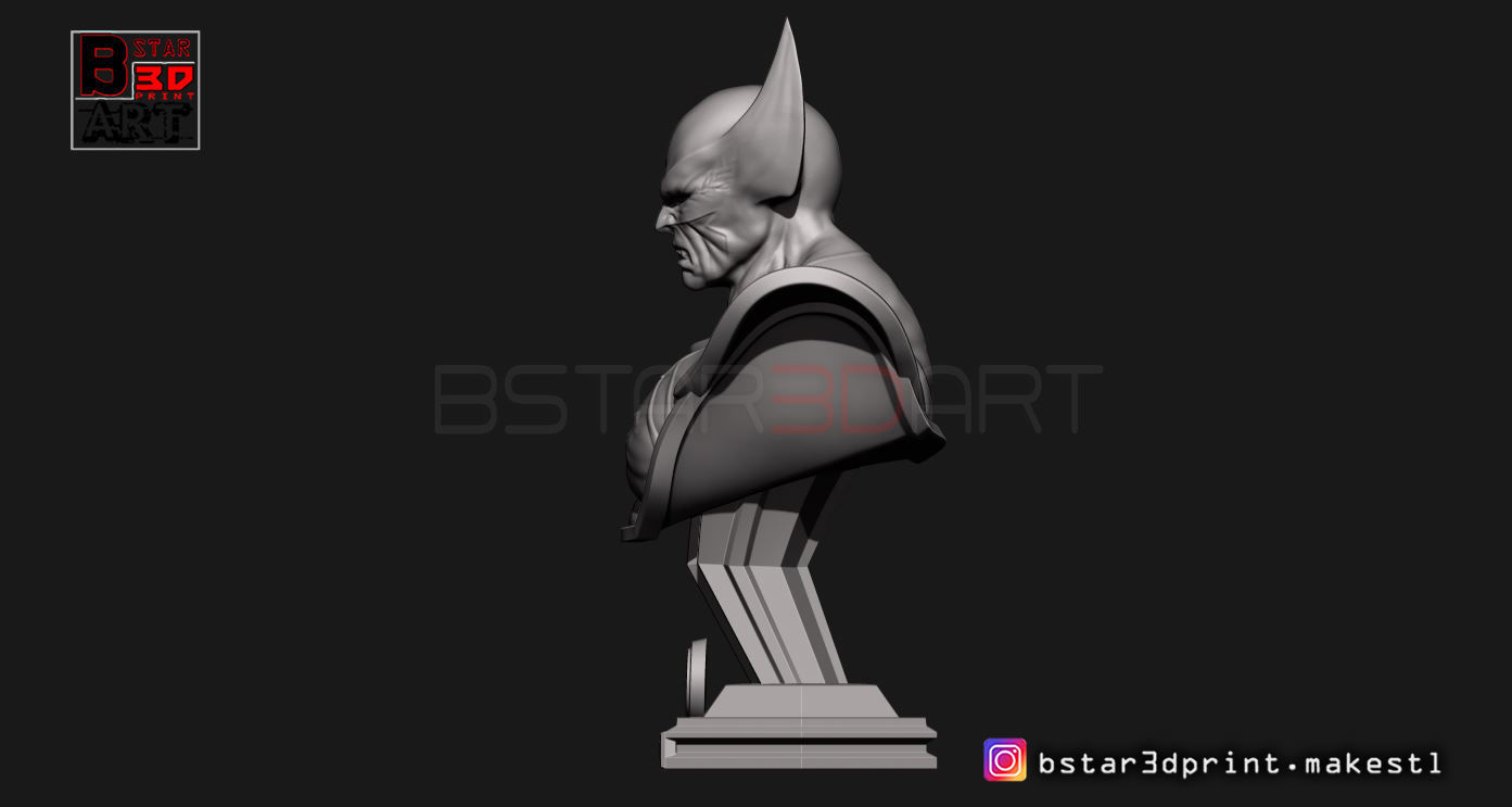 Wolverine Bust - X men  - from Marvel 3D print model_3