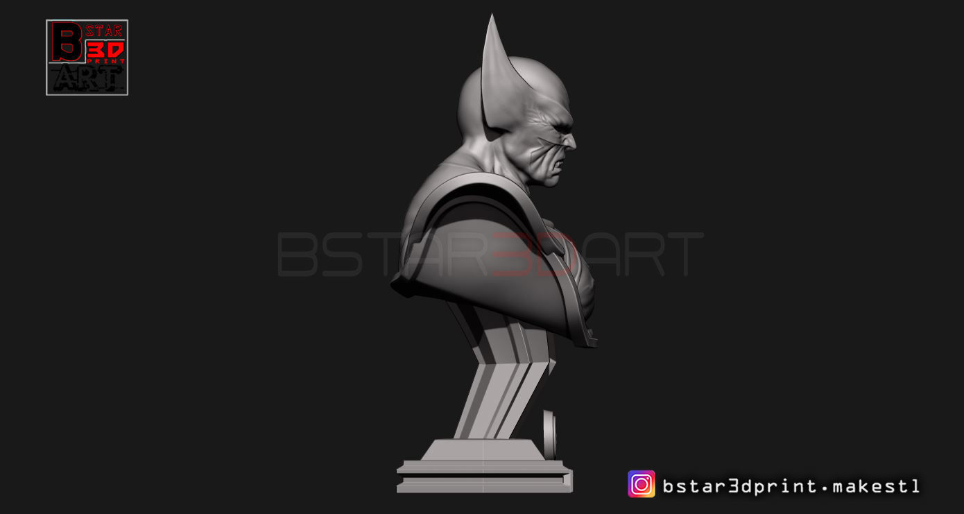 Wolverine Bust - X men  - from Marvel 3D print model_7